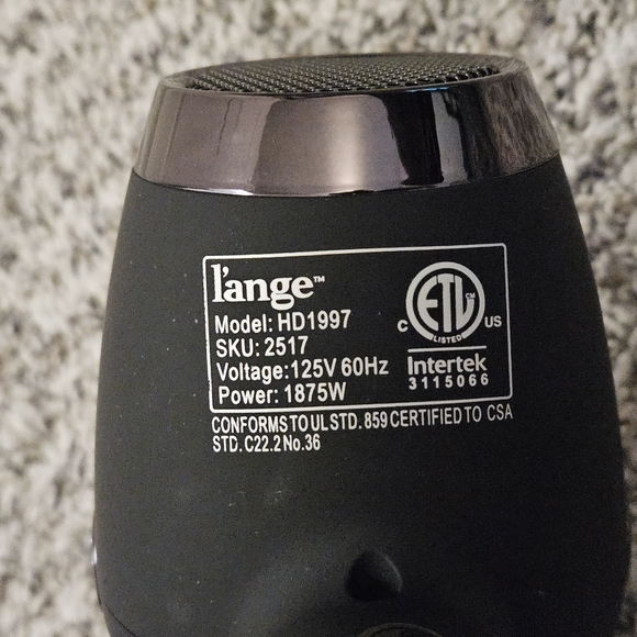 Matte Black L'ange Blowdryer - Picture 5 of 13
